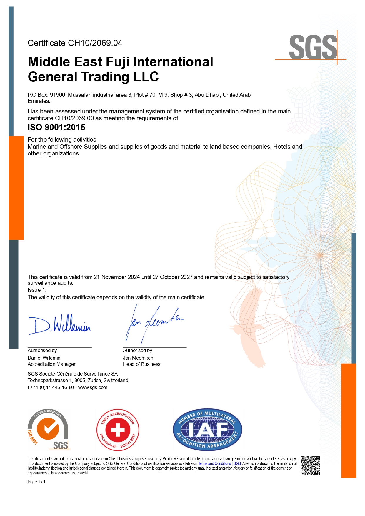 Quality Management System (QMS) Certification
