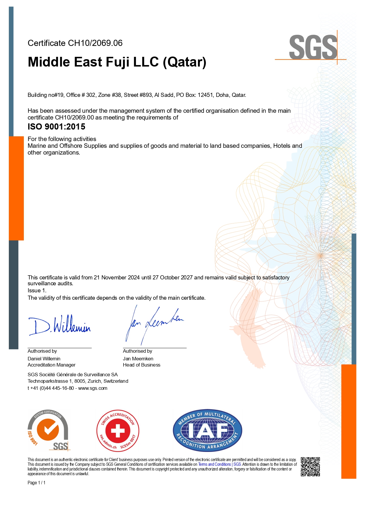 Quality Management System (QMS) Certification