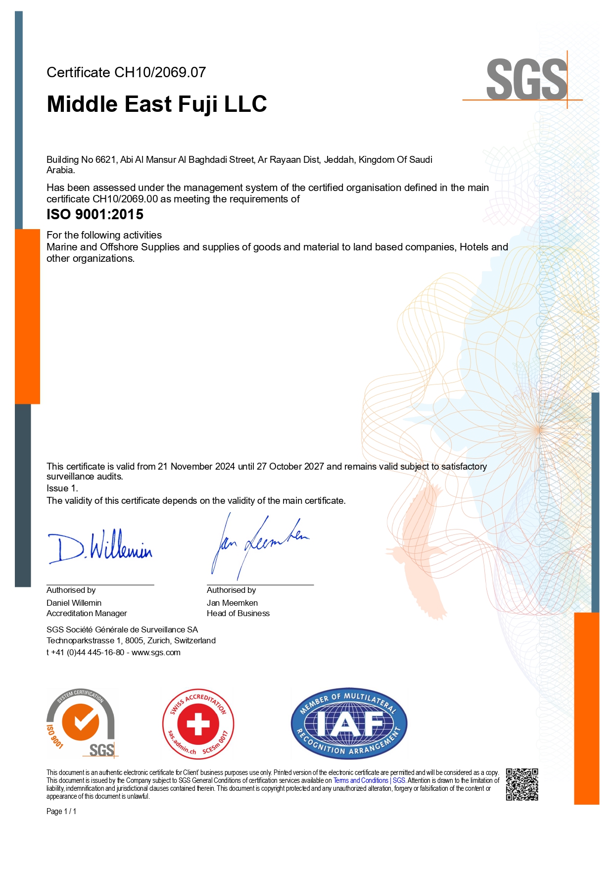Quality Management System (QMS) Certification