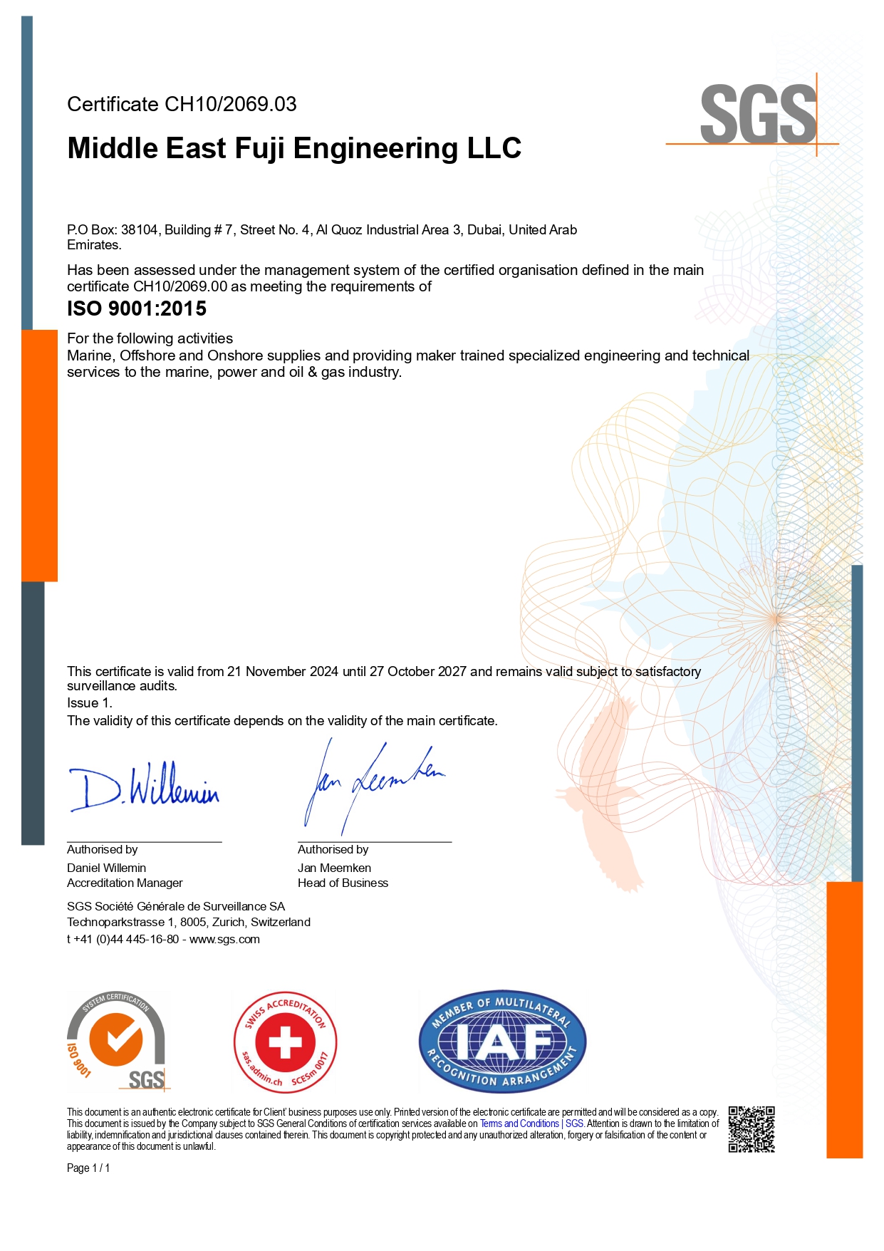 Quality Management System (QMS) Certification